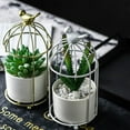 thumbnail image 4 of AMERTEER Clearance European Small Plant Bird Cage Iron Frame Succulent Flowerpot Set Room Decoration, 4 of 10