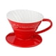 thumbnail image 5 of Cafetera de porcelana con filtro de goteo para café espresso rojo, 5 of 9