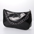 thumbnail image 1 of Bolsa Bolso de cadena gruesa de Metal Punk de 40cm, correa para el hombro, asas para Bolso DIY (negro), 1 of 8