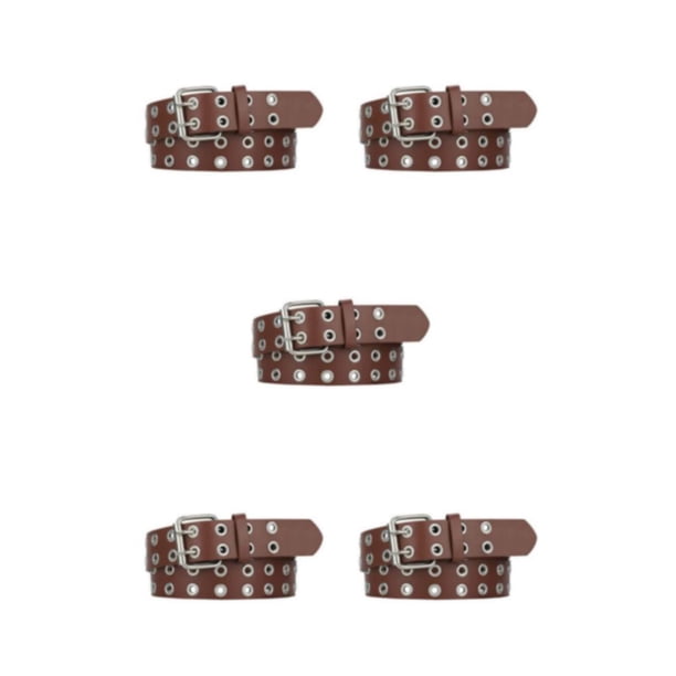 Qarigey Todas las tendencias coinciden con hebilla de aleación cinturón Punk para mujer Jeans pretina Pin fiesta Simple No Burr café 105cm Type2 NO2