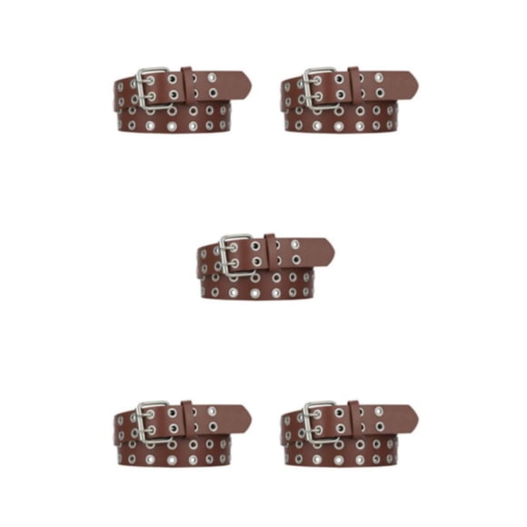 Qarigey Todas las tendencias coinciden con hebilla de aleación cinturón Punk para mujer Jeans pretina Pin fiesta Simple No Burr café 105cm Type2 NO2