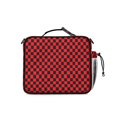 thumbnail image 3 of Red and Black Checkered Pattern Insulated Lunch Bag with Shoulder Strap and Bottle Holder,Bento School Lunch Bag Box,11x9.5x3.5 Inches, 3 of 5