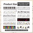 thumbnail image 2 of Self-adhesive Paper Tape for DIY Photo Album Diary Scrapbook Decoration Musical Note 5000x15mm 12pcs/set, 2 of 9