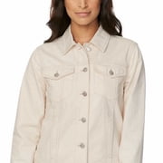 Buffalo David Bitton Womens Classic Denim Jacket (Light Cream, Small)