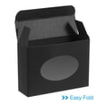 thumbnail image 4 of Uxcell 3.8x2.8x1.2" Paper Soap Box with Window, 20 Pack Soap Boxes Oval Presents Packaging Boxes, Black, 4 of 6