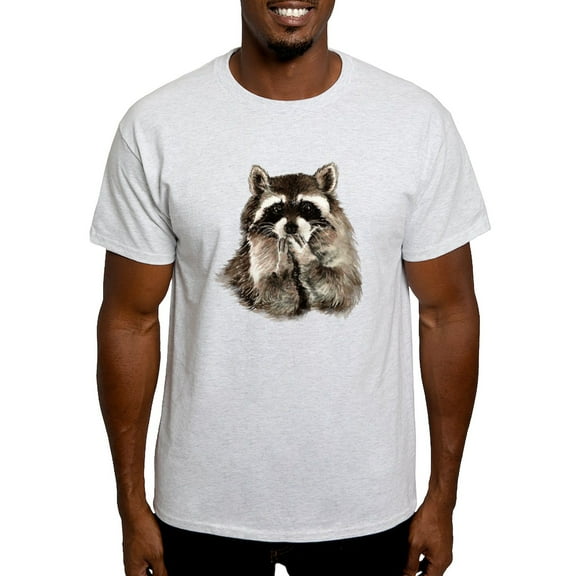 CafePress - Cute Humorous Watercolor Raccoon Blowing A Kiss T - Men's Classic Graphic T-Shirt