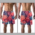 thumbnail image 3 of luoweisi Men's Beach Shorts Quick Dry Swim Trunks with Mesh Lining Coral L, 3 of 5