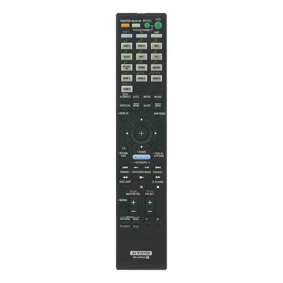 New RM-AAP043 Replace Remote Control compatible with Sony RMAAP043 Receiver Remote Control with Audio/Video Receiver models STRDH800