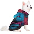 thumbnail image 2 of Fotbe Neon Cyberpunk Blue Bear Sudadera con Estampado para Perros Pequeños – Suéter con Capucha para Mascotas, Tela Suave de Forro Polar con Bolsillo-X-Small, 2 of 7