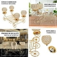 thumbnail image 4 of Efavormart 18" - Metallic Gold Cinderella Carriage Crystal Candle Holder Centerpiece for Wedding, Dining Table, Party, Event, Home Decor, 4 of 11