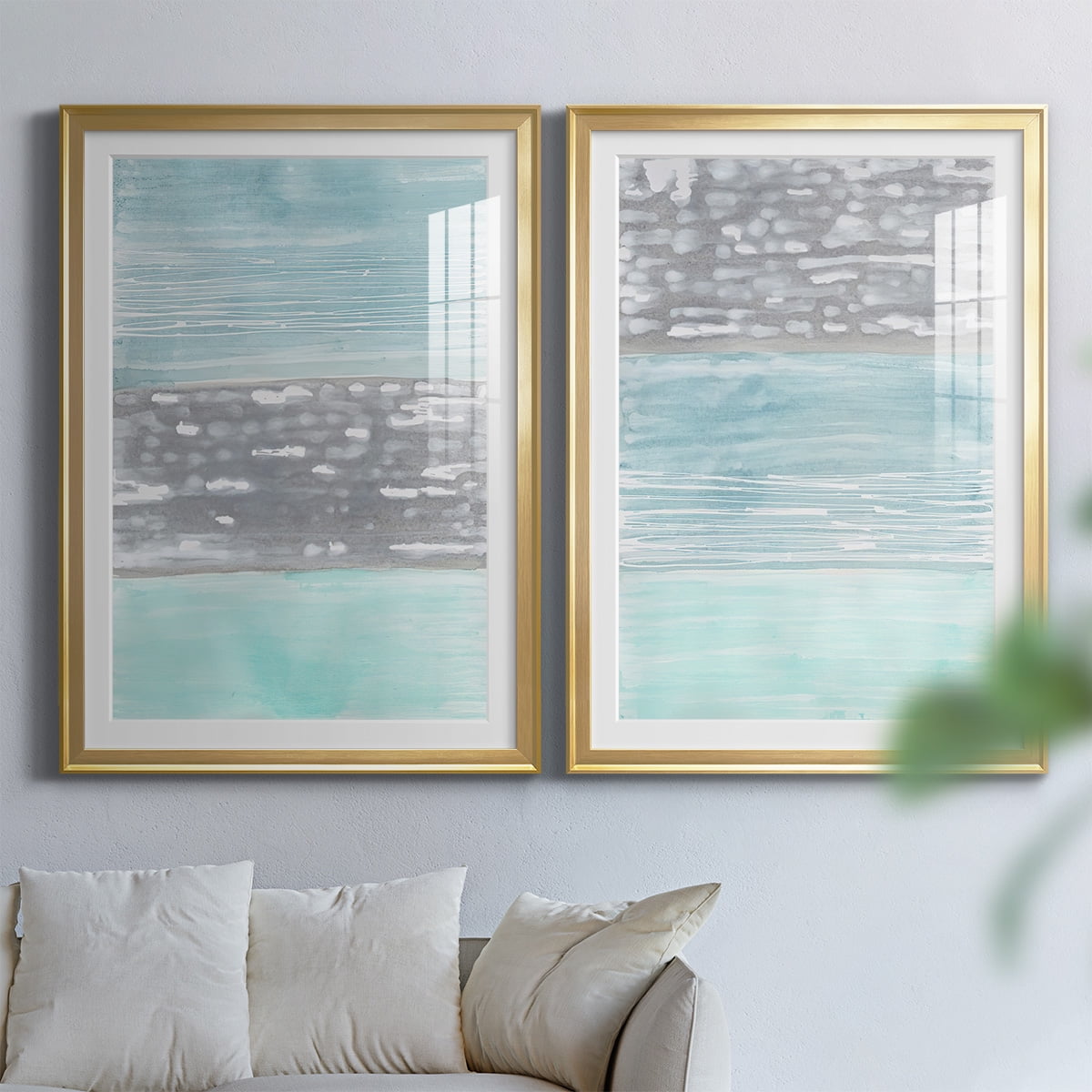 Wexford Home Hydrusphere I Premium Framed Print, 30.5" x 42.5" - Ready to Hang, Gold (Set of 2)
