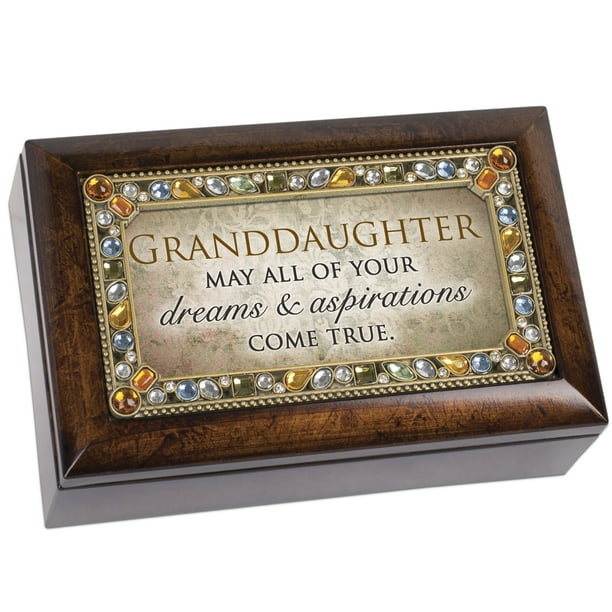 Cottage Garden Granddaughter All Your Dreams Amber Earth Tone Jewelry Music Box Plays You are My