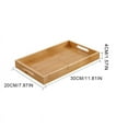 thumbnail image 7 of Zeonetak Rectangular Bamboo 11.8" x 7.87" x 1.5" Handled Serving Tray, 7 of 7