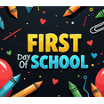 thumbnail image 4 of Colorful Backdrop Banner with Apple and School Elements for First Day of School Party Supplies Photography Props Decorations School Events Classroom Decor Back to School Celebrations, 4 of 4