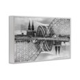 thumbnail image 3 of Stupell Industries Bridge & Cathedral Reflection White Framed Giclee Art design by Robin Vandenabeele, 20 x 30, 3 of 8