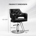thumbnail image 2 of UBesGoo Hydraulic Barber Chair, Adjustable Height, Swivel Styling Chair for Salon & Home, Black, 2 of 9