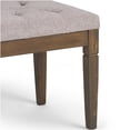 thumbnail image 3 of Cloud Grey Tufted Ottoman Bench with Carved Legs, Upholstered Storage Footstool for Living Room, 3 of 9