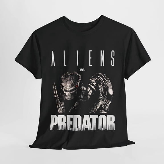 Alien VS Predator Graphic Tee, Sci-fi T-shirt, Unisex Casual Wear, Gift for Nerds, Comic Con Apparel, Movie Fan Shirt
