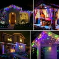 thumbnail image 4 of ZOEYKIMLO 29FT Icicle Christmas Lights 180LED, Outdoor Multicolor Christmas String Lights Plug in, 8 Mode for Outside House Yard Patio Eave Decorations, 2PACK, 4 of 8