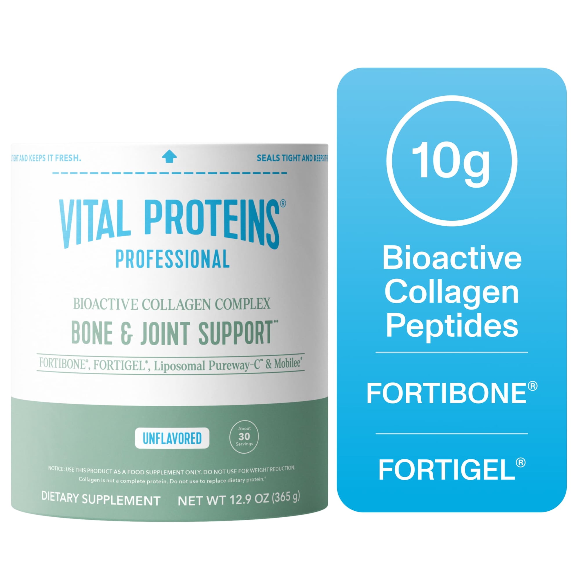 Vital Proteins Professional Bioactive Collagen Complex for Bone and Joint Support, Unflavored, 12.9 oz