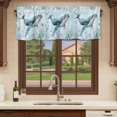 thumbnail image 6 of Coastal Whale Curtain Valances for Windows, Kitchen Valance Window Treatments Panel 2 Pack, Nautical Ocean Shells Seaweed Coral Rod Pocket Short Curtains for Bathroom Bedroom 42 x 18 Inch, 6 of 8