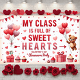 thumbnail image 5 of Red Theme Valentine's Banner Heart Shape Love Display Rose Decor Romantic Heart Backdrop for Valentine's Party Romantic Date Anniversary Celebration, 5 of 9