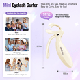 thumbnail image 3 of Eyelash Curler, Portable Rechargeable Heated Lash Curler with Boost Heating, 2-Level Adjustable Temp & 10S Heat 3S Style 24H, 3 of 9