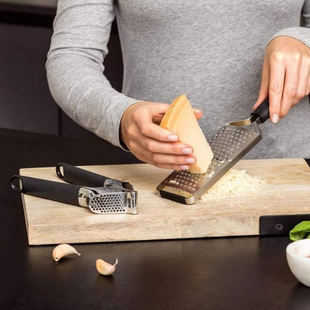Click Clack Garlic Press | Grey/Chrome