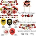 thumbnail image 3 of Veeogra Clearance!Cake Topper,Graduation Decorations 2025,Graduation Party Decorations ClGrad Party Supplies with Flag Cake Insert Balloons for Congratulation Graduation,Cake Decorating,Red, 3 of 6