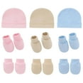 thumbnail image 2 of TELOLY 3 Pairs Baby Mittens,Foot Cover and Hat Baby Mittens Newborn,Newborn Mittens No Scratch, 2 of 6