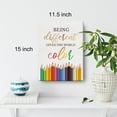 thumbnail image 2 of Inspirational Diversity Wall Art being Different Gives the World Color Watercolor Canvas Painting Prints for Classroom Wall Decor Framed Artwork Gifts(12x15 Inch), 2 of 5