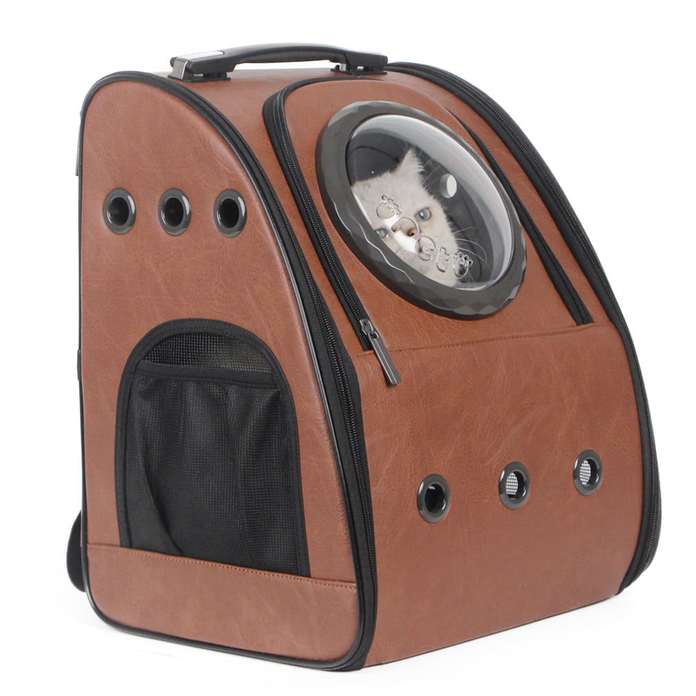 Space Capsule Bubble Travel Backpack for Hiking Pet Carrier Backpack for Cat up to 20lbs halinfer Cat Backpack Carrier Large Fat Kitten and Small-Medium Dog 
