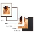 thumbnail image 2 of Golden State Art 16x20 Picture Frame Matted to 11x14, High Definition Glass Wall Mounting, Brown, 1 Pack, 2 of 7