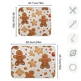 thumbnail image 3 of Gingerbread Man Cookies Dish Drying Mat Dish Drainer Rack Mats Water Absorbent Non-Slip Easy Clean Heat Resistant for Kitchen Counter, 3 of 8