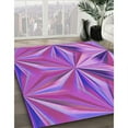 thumbnail image 2 of Ahgly Company Indoor Round Patterned Heliotrope Purple Area Rugs, 5' Round, 2 of 6