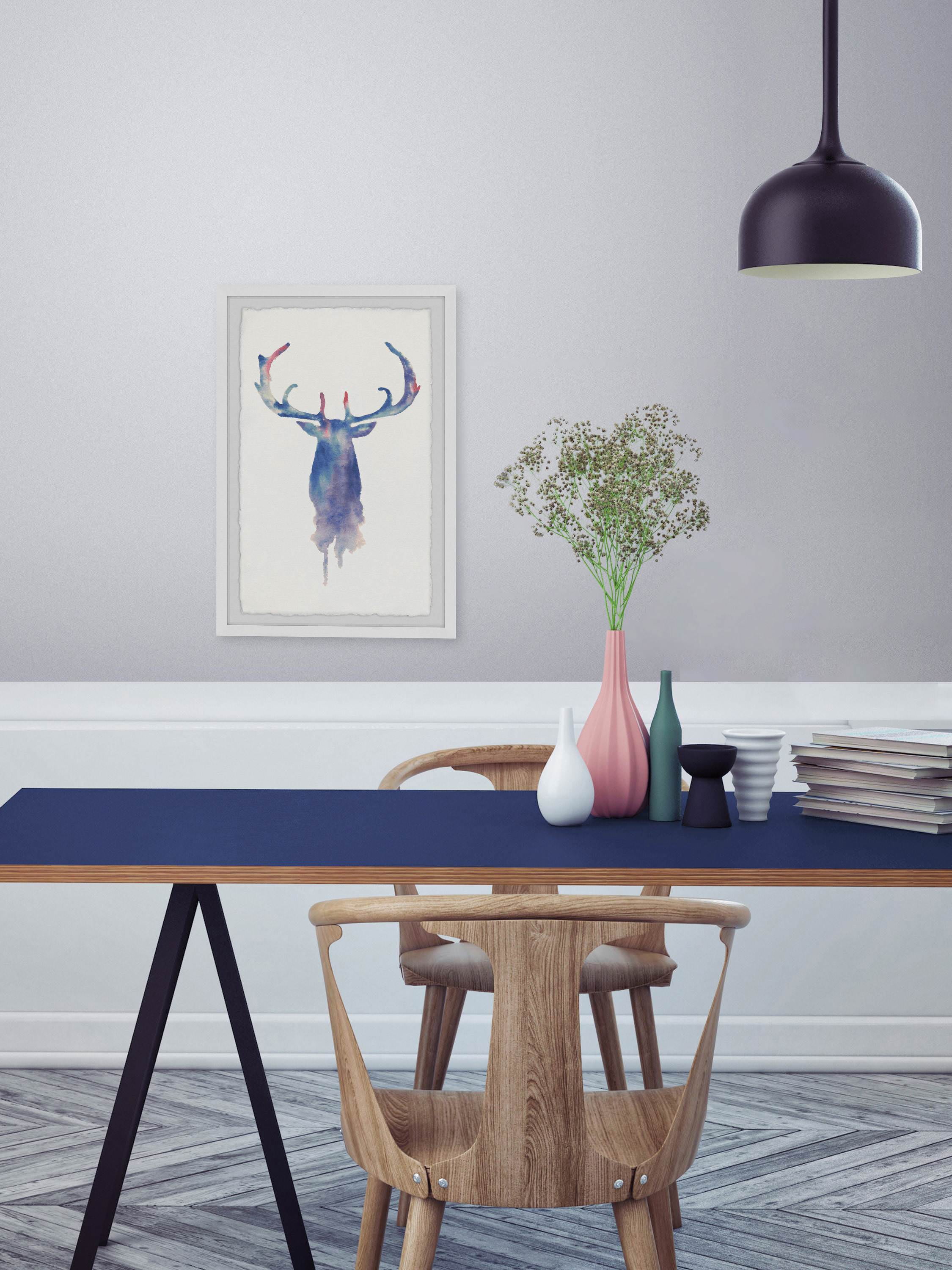 Moose Paint Framed Painting Print