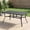 Black, variant on 63”x37.8” Metal Outdoor Dining Table for 6,Rectangular Patio Dining Table with Adjustable Umbrella Hole,All-Weather Black Outdoor Patio Table for Porch, Garden