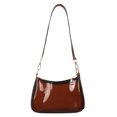 thumbnail image 1 of Bolso de hombro transparente para mujer, bolsos para las axilas, bolsos de mano de color sólido (café) Likrtyny Para Estrenar, 1 of 9