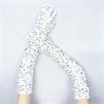 thumbnail image 4 of ManxiVoo Velvet Sparkle Sequin Gloves Extended Arm Sleeves Glamorous Party Accessory For Night Out And Festive Gatherings White, 4 of 4