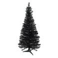 thumbnail image 2 of Northlight Slim Tinsel Artificial Halloween Tree - 4' - Black - Unlit, 2 of 8