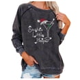 thumbnail image 2 of Pntutb Tops de mujer Impreso Media cremallera Fuzzy Fleece Neck Sudadera de manga larga Pullover tops Blusa Navidad Casual Suéter Camisas Tee Blusa Pntutb Pntutb-7160, 2 of 5