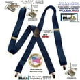 thumbnail image 4 of Hold Suspender Company Classic Dark Blue XL Suspenders in X-back Style with Patented silver no-slip clips, 4 of 4