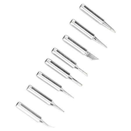

LYUMO Soldering Tips Welding Accessories 8Pcs Soldering Tips Copper Solder Replacement Head Silver Color Welding Station Accessories