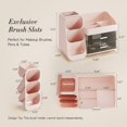 thumbnail image 3 of Organizador de maquillaje con cajones para tocador, estuche espacioso con portaescobillas, solución ideal para tocador y baño, productos de y belleza, 3 of 9