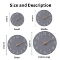 thumbnail image 3 of Wall Clock 14 Inch Gray Operated Silent Non Ticking Simple Modern Wood Decorative For Bedroom Living Room Kitchen Home Office, 3 of 9