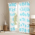 thumbnail image 3 of Manfei Colorful Alphabet Blackout Curtains Set of 2 (52x84 Each),Kids Learning Window Curtains,Blue 26 Letters Curtains and Drapes For Girls Kids,Breathable Home Decor, 3 of 6