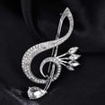 thumbnail image 2 of Jumpingount Women Music Note Brooch Pin Rhinestone Overcoat Decorations Jewelry Breastpin Decor Alloy Suit for Dating Party Jewelries Type1, 2 of 6