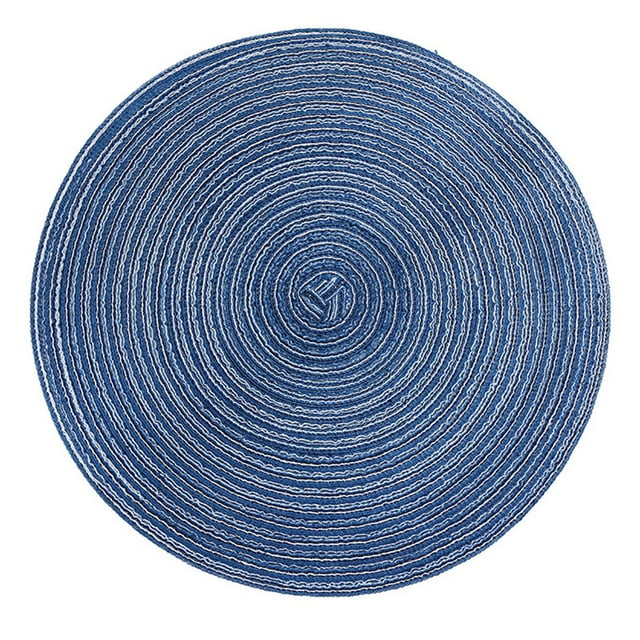 Bangcool Table Mat Braided Round Heat Insulation Linen Dining Mat Place Mat for Kitchen