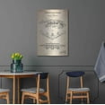 thumbnail image 4 of Luxe Metal Art 'Tripod Flying Boat Blueprint Patent Parchment' Metal Wall Art, 24"x36", 4 of 9