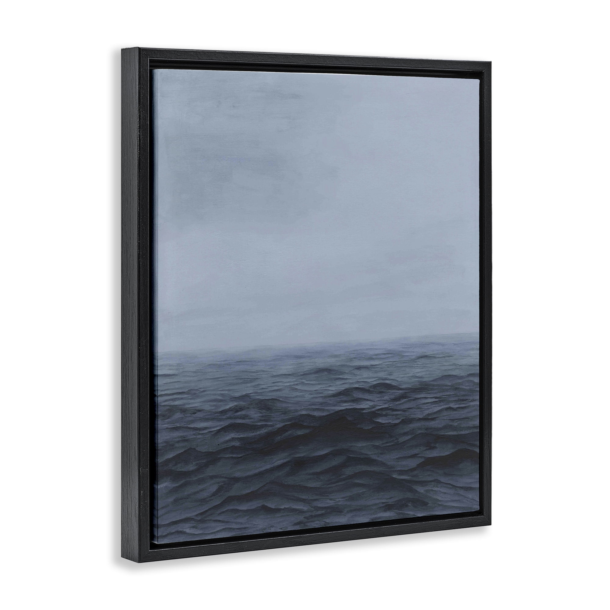 Stupell Industries Vast Ocean Expanse Black Framed Floater Canvas Wall Art, design by Michael Willett